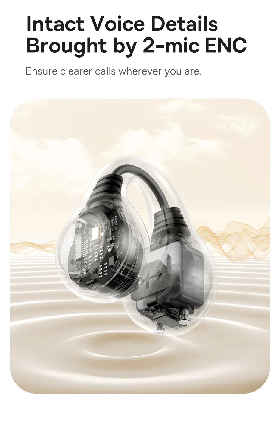 Baseus Bass 15 Clip Open Ear Earphones Wireless Bluetooth 5.4 Ear Clip Earphones Ear Sports TWS Earbuds 2-Mic ENC Headphones