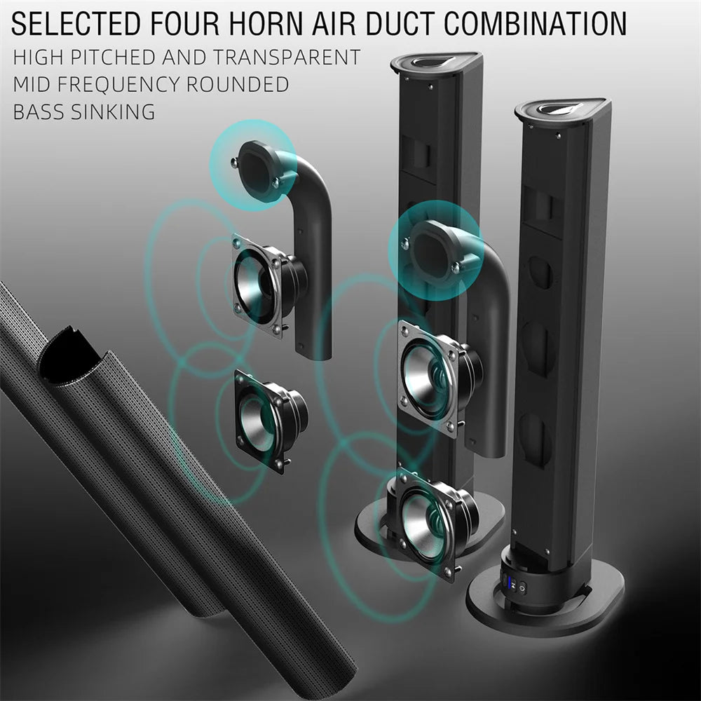 Sound Bar TV Sound System Wireless Bluetooth 4 Speaker Subwoofer Home Theater High Quality Portable Rechargeable 2 in 1 Speaker