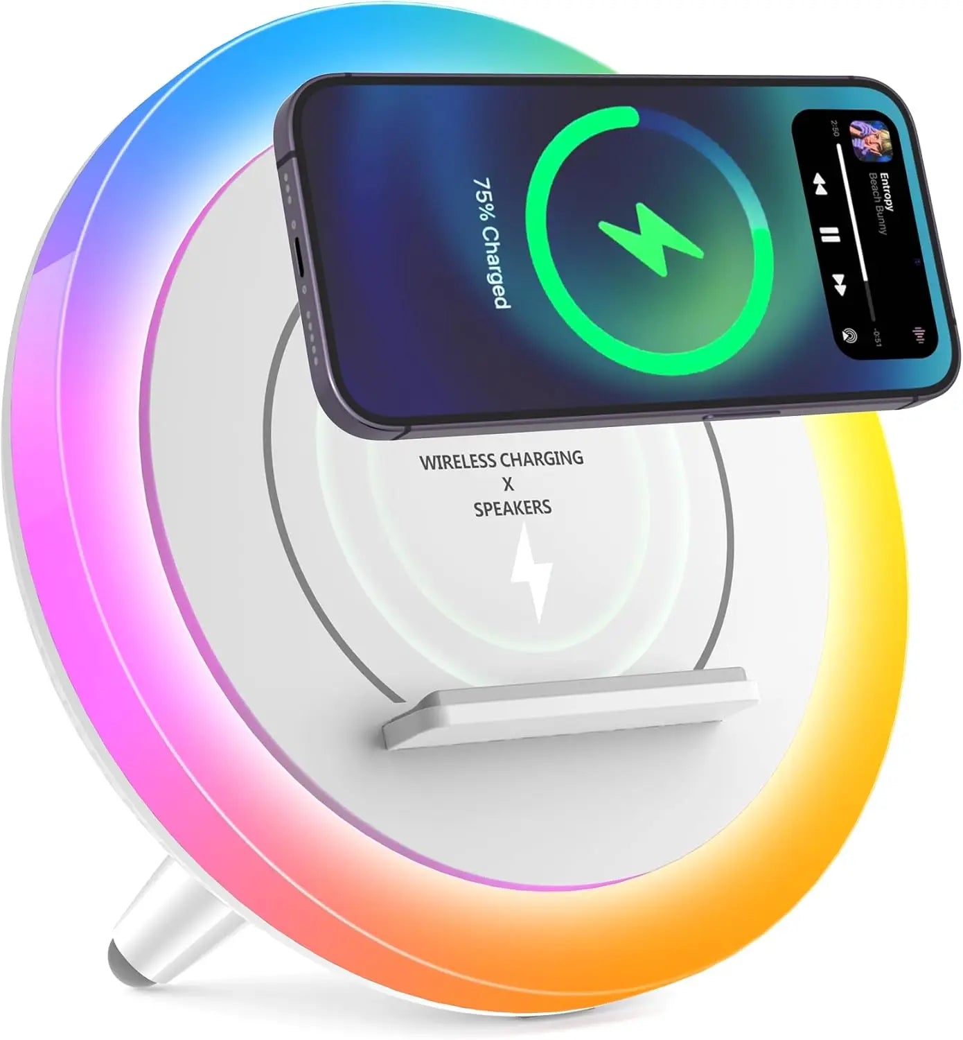 Bluetooth Speaker with Night Light, Wireless Charging, Perfect Teenage Birthday Gift for Tween Girls