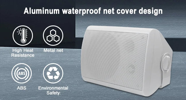 Herdio 4PCS 800W 6.5'' Outdoor Speakers Wired Waterproof Passive Wall Mount Speakers With Powerful Bass For Home Patio Poolside
