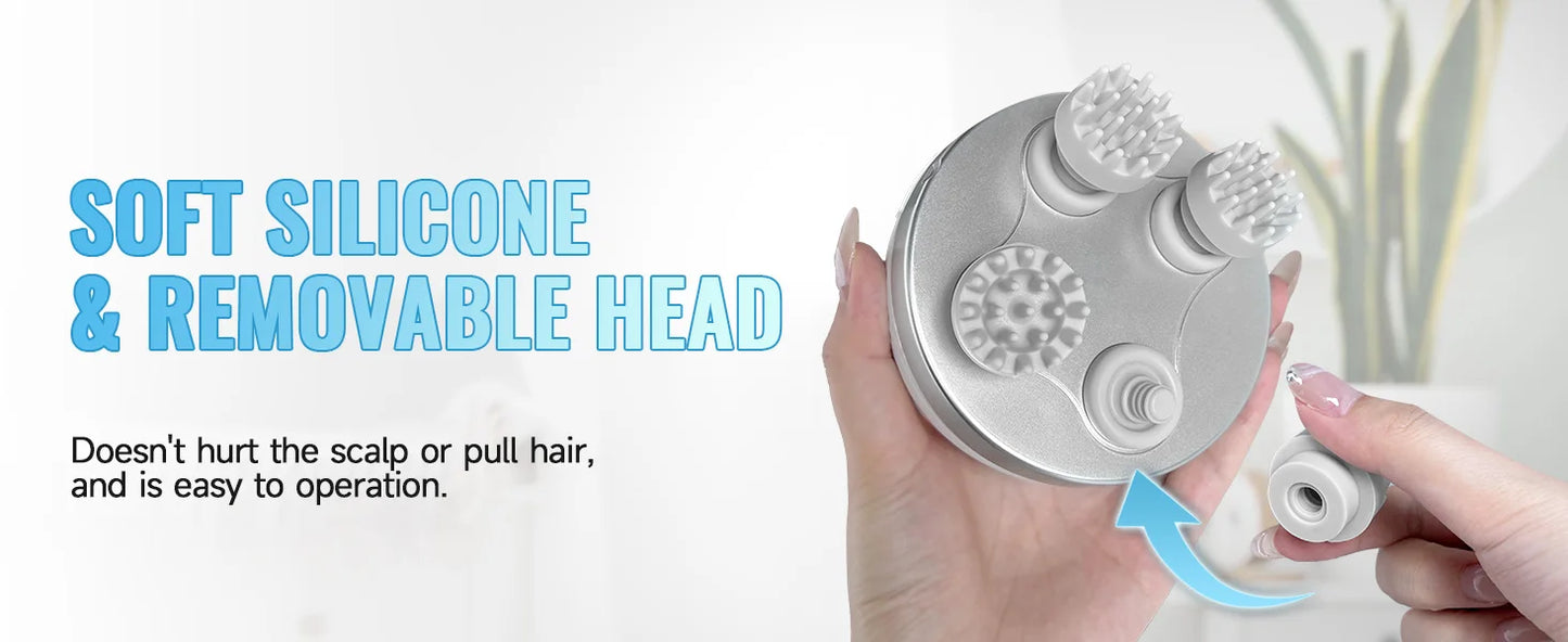 Electric Hair Scalp Massager with Kneading 84 Massage Node, Handheld Scratcher Massager for Hair Growth, Deep Clean,Stress Relax
