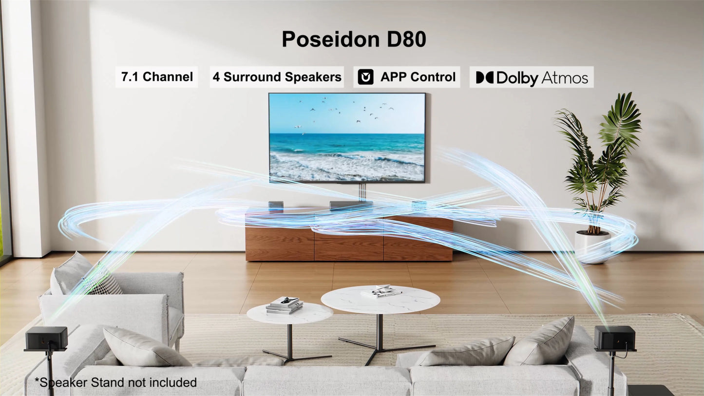ULTIMEA 7.1 Surround Sound System Sound bar for TV with Dolby Atmos&APP Control, Home Cinema Bluetooth Speaker with Subwoofer