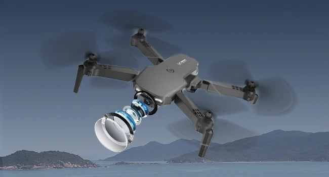2 Batteries K10 MAX: 3 Camera Remote Control Drone with SD Three ESC Camera Optical Flow Positioning 360° Obstacle Avoidance 2.4