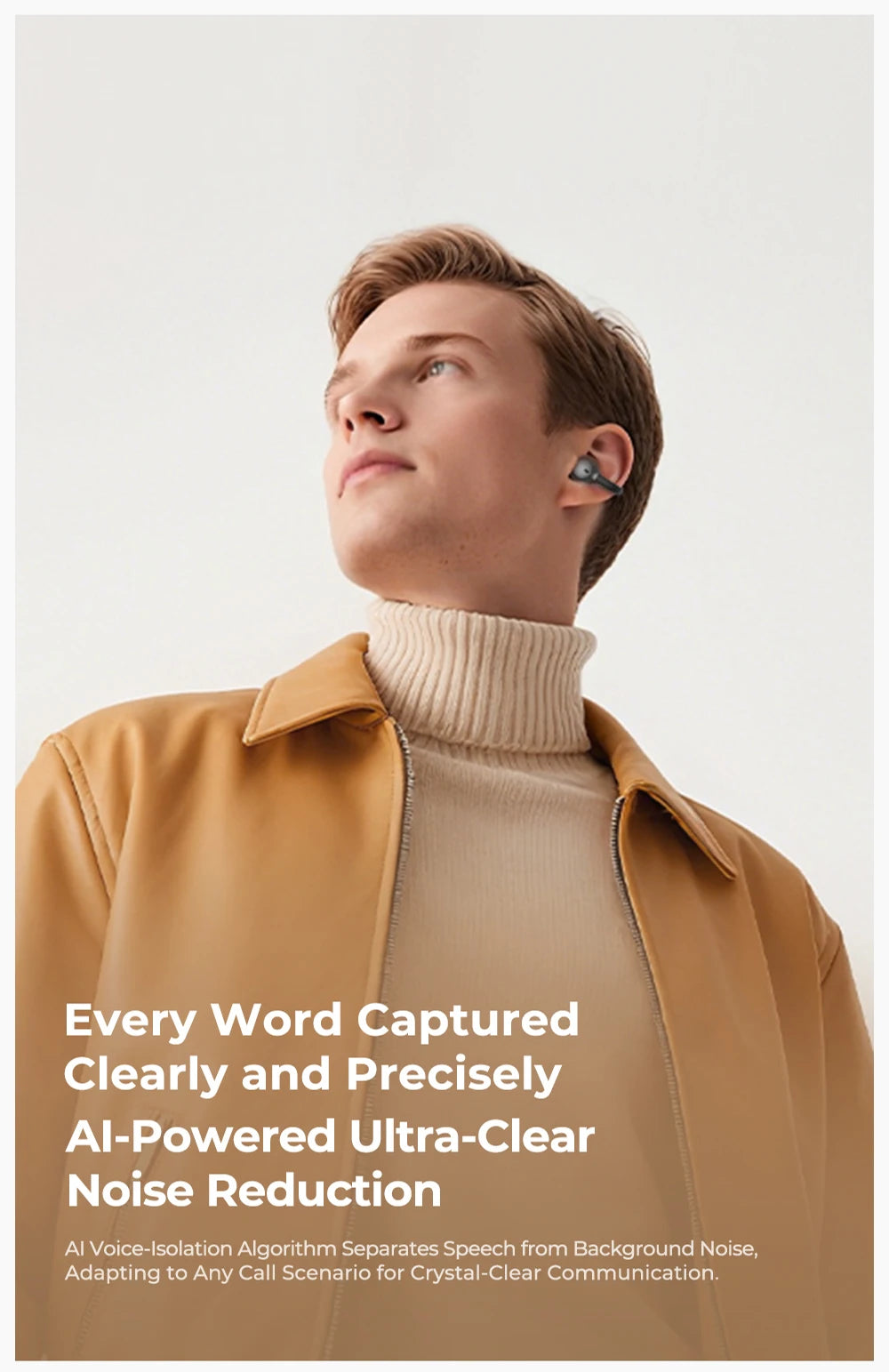 【HTC NE55】 Bluetooth Earphones AI Translation Earbuds Ear clip Sport Wireless Headphones Comfort Super Bass Open-Ear Earbuds