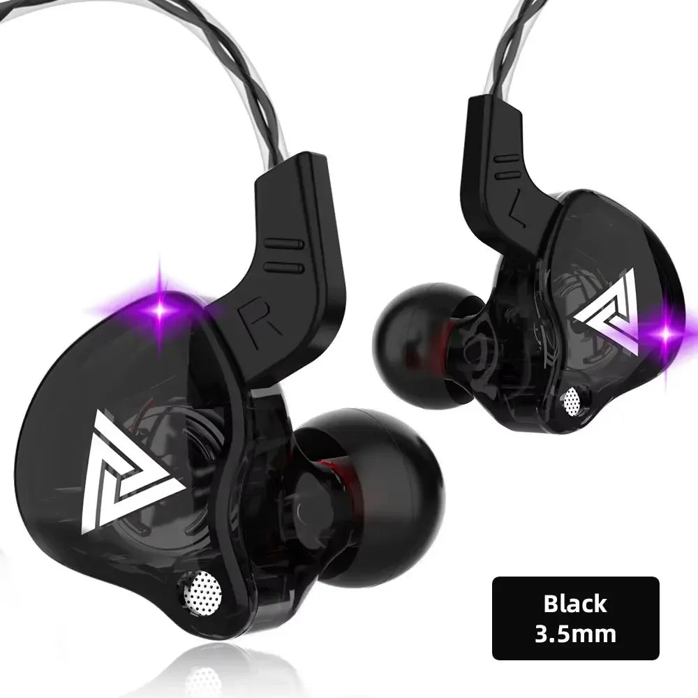 QKZ AK6 In Ear Earphone 6 Dynamic Driver Unit Headphone With Mic Stereo Sports HiFi Subwoofer Headset Monitor Earbuds For iPhone