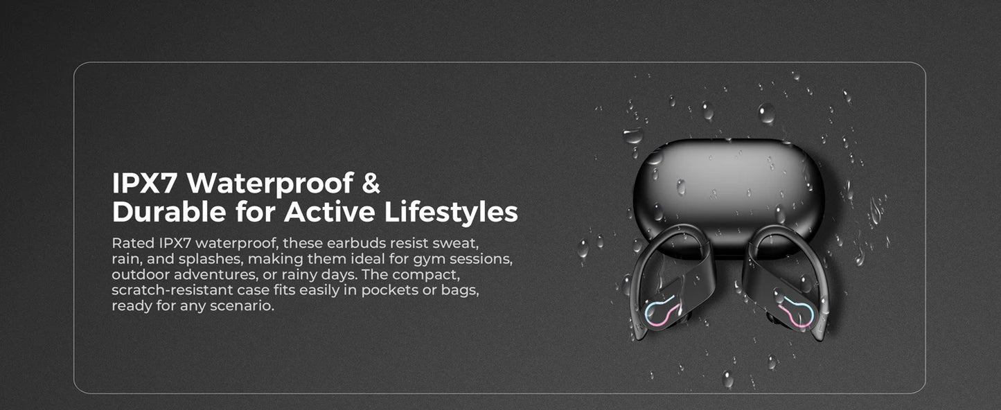 Q63 Wireless Headphone,Bluetooth Earphones,Waterproof Earpieces Sport Earbuds,for Huawei iPhone Android Xiaomi TWS Music Headset