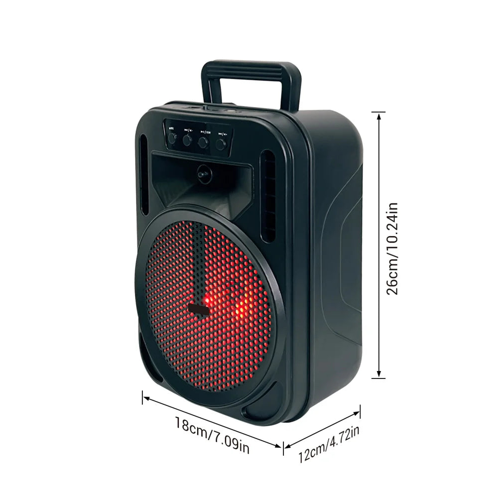 6.5" Portable Bluetooth Speaker Subwoofer Heavy Bass Sound System Party Led Light DJ karaoke Outdoor RechargeableSpeaker