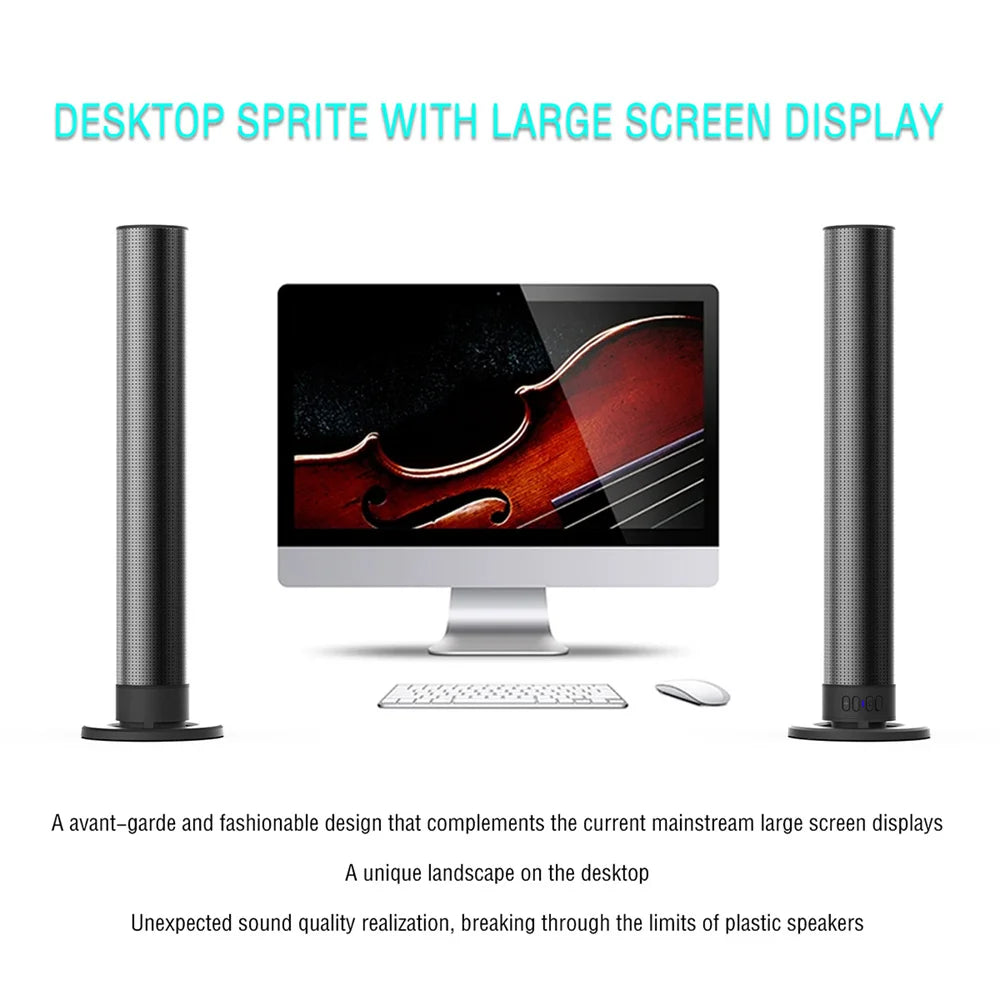 Sound Bar TV Sound System Wireless Bluetooth 4 Speaker Subwoofer Home Theater High Quality Portable Rechargeable 2 in 1 Speaker