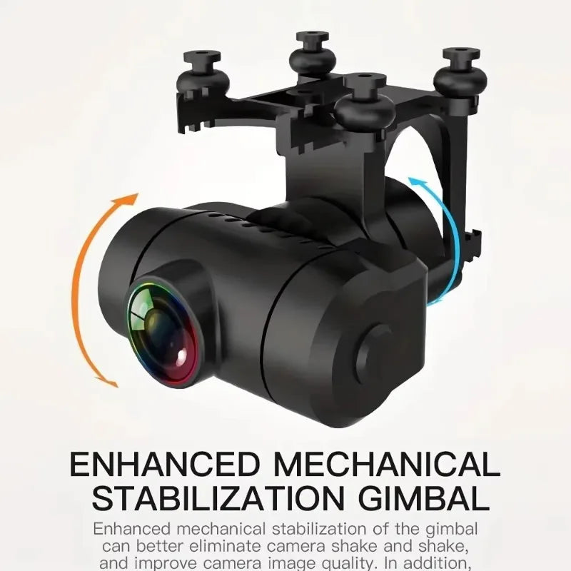 2025 KF102 4K HD GPS Drone with Dual Camera 2-Axis Gimbal Optical Flow WiFi FPV, Foldable Toy for Beginners and Professionals