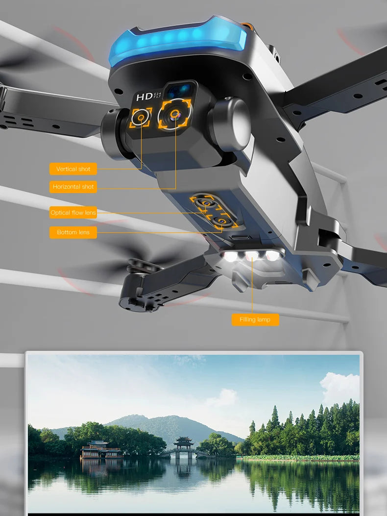 P15 Drone Professional 4K Aerial Photography Quadcopter HD Dual Camera Omnidirectional Obstacle Avoidance for Adult Boy Toy