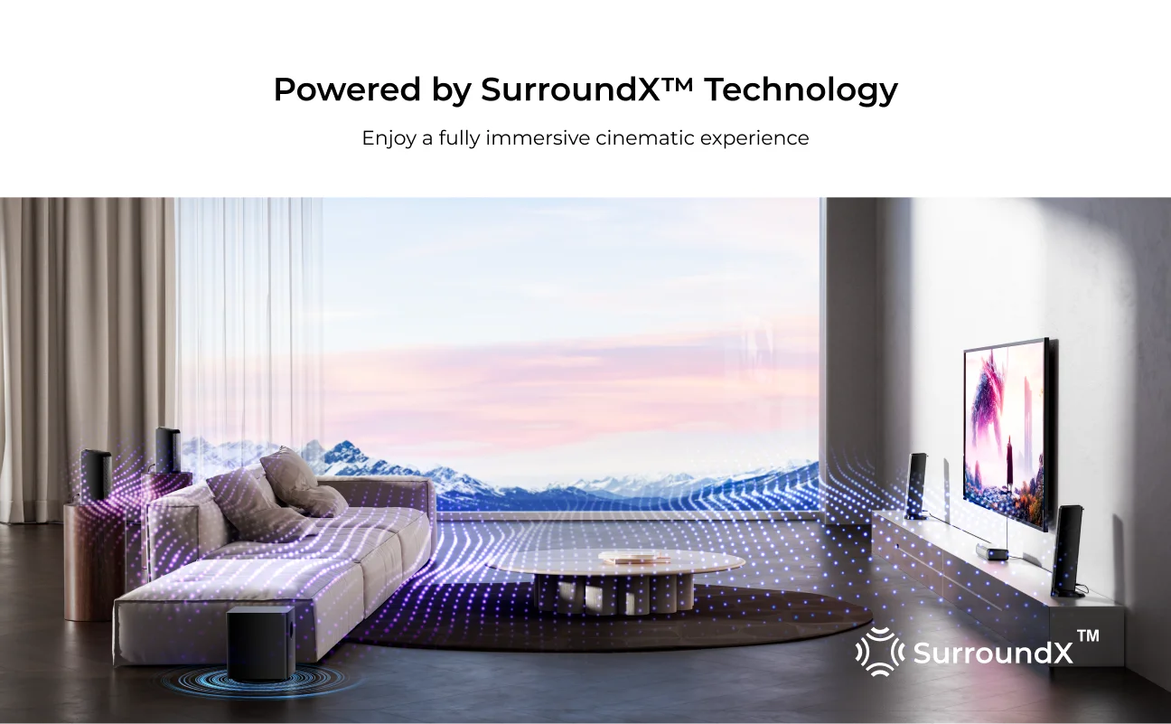 ULTIMEA 7.1 Surround Sound Bar with 2 Surround Speakers & 6.5" Subwoofer, Surround Sound System for TV with RGB, APP Control