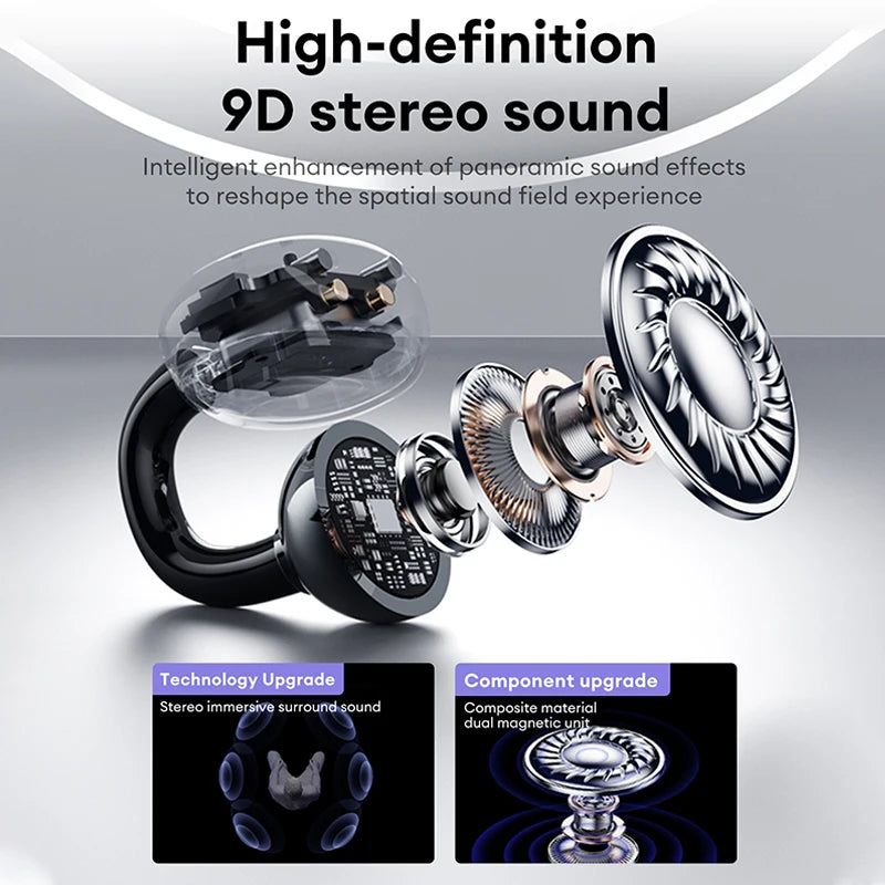 Original Lenovo LE302 Bluetooth Earphones HiFi Sound Ear Clip Earbuds Sports Music Long Battery Life Wireless Headphones Choice