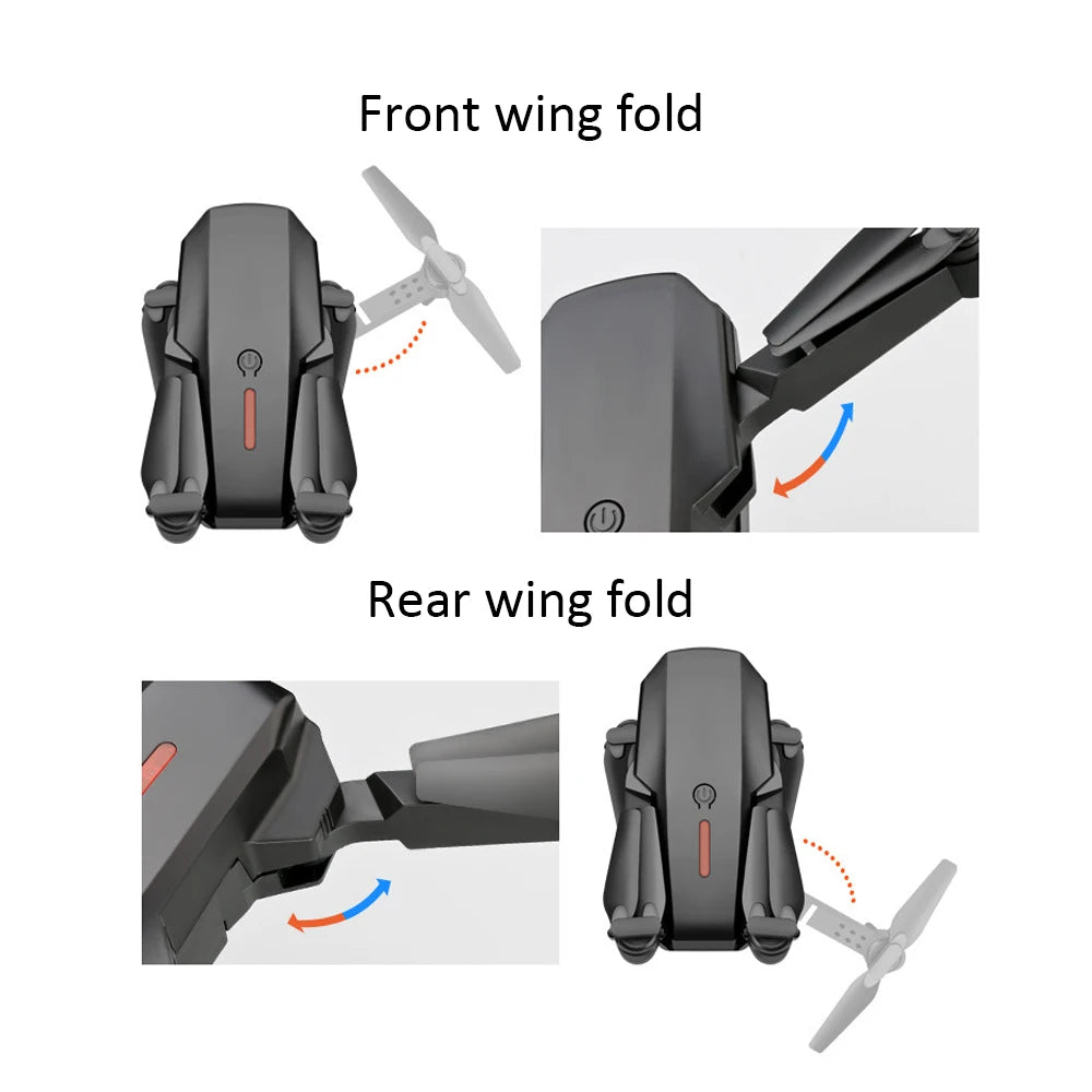 E88 Pro RC Drone WiFi FPV Height Hold Foldable Obstacle Avoidance 4K Wide-Angle HD Camera Quadrotor Helicopter Children's Toys