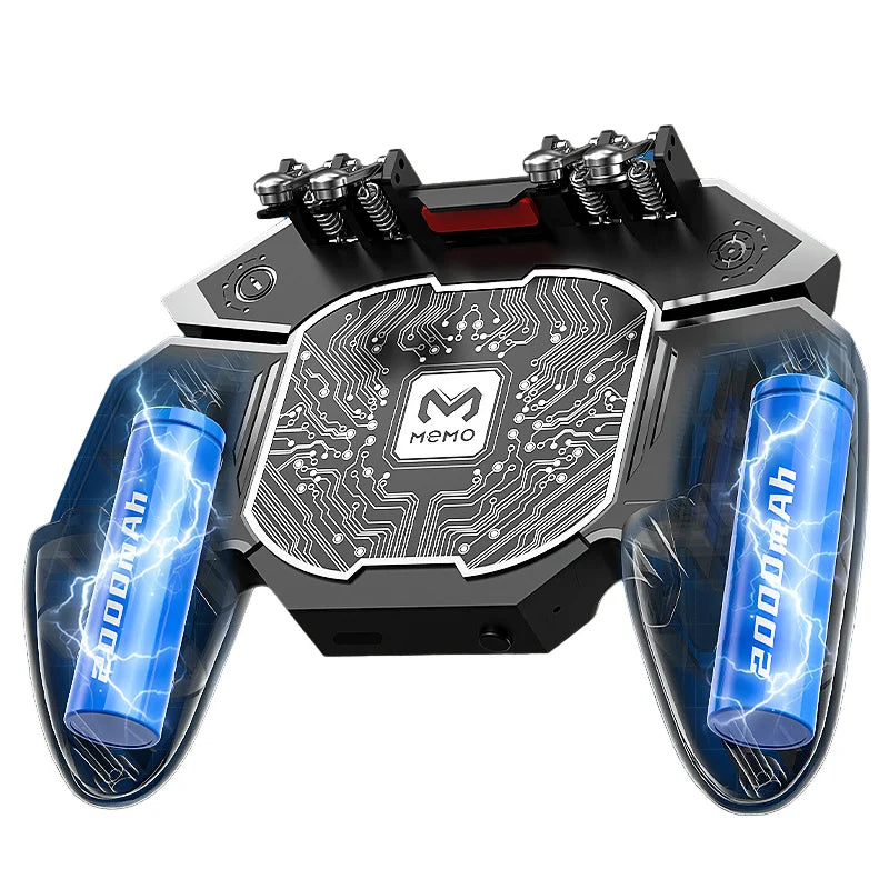 MEMO Semi-conductor Cooling Mobile Game Handle 6-Finger Controller DL88 DL100 Rechargeable Cooling Game Pad for PUBG