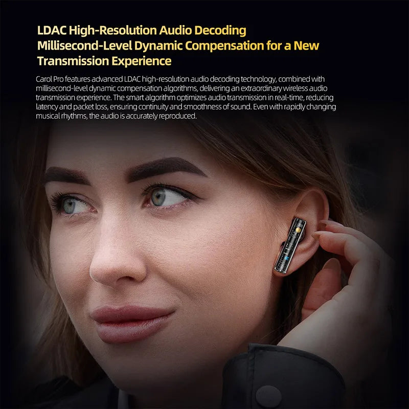 KZ Carol Pro In Ear TWS Bluetooth Earbuds with Active Noise Reduction and 6 Mics for True Wireless Waterproof Earplugs LDAC SBC