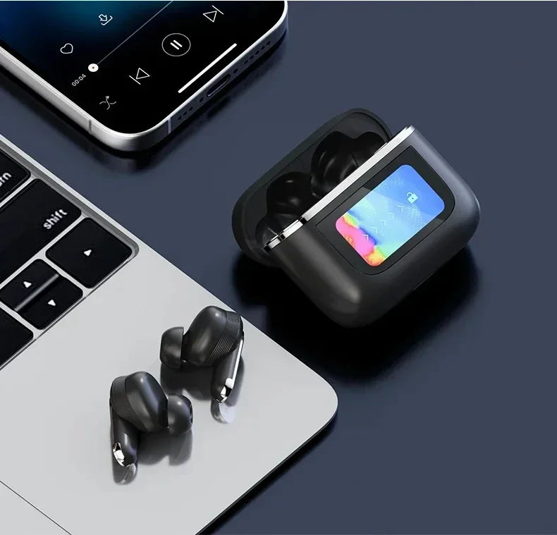 Xiaomi TWS V8 ANC+ENC wireless Bluetooth noise cancelling headphones with microphone, in ear touch screen headphones