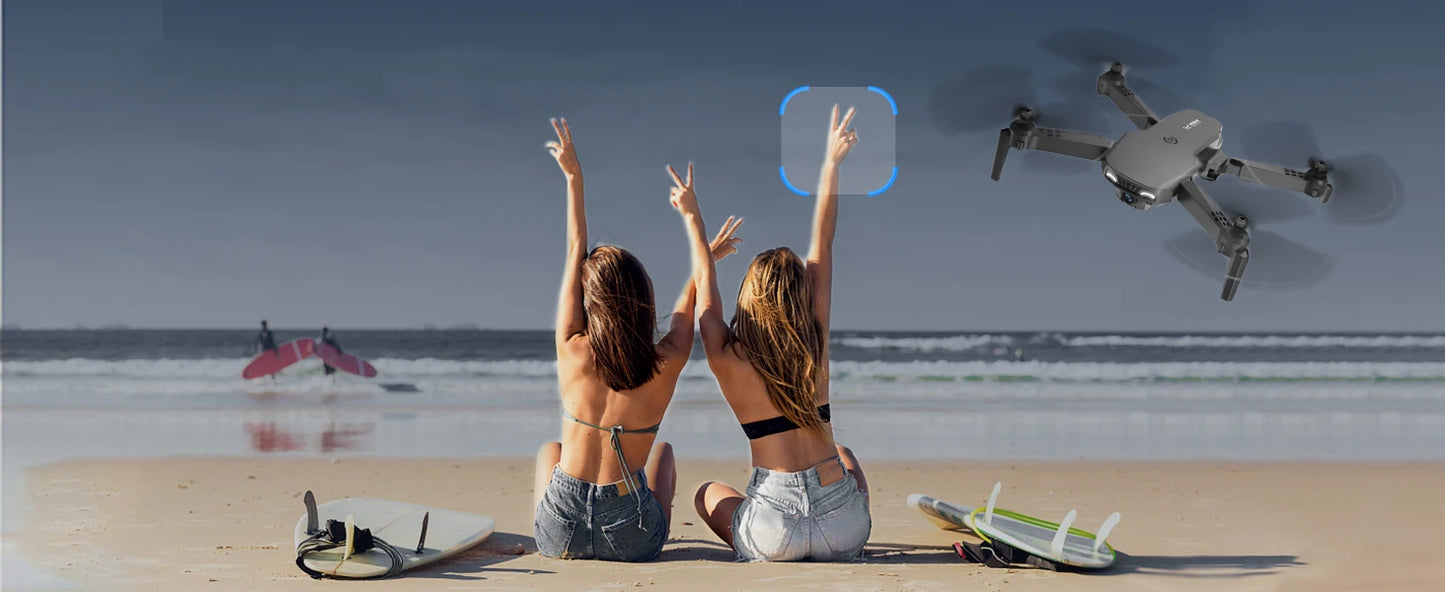 2 Batteries K10 MAX: 3 Camera Remote Control Drone with SD Three ESC Camera Optical Flow Positioning 360° Obstacle Avoidance 2.4
