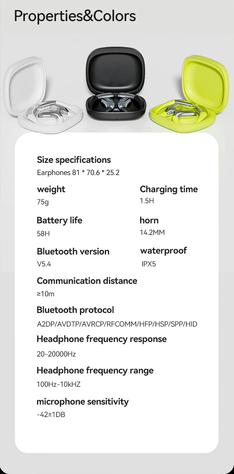 MINISO X28 Bluetooth Headset 5.4 Sports Headset Button Control Noise Cancelling Foldable Ear Hanging Headphones 48 Hours Of Lon