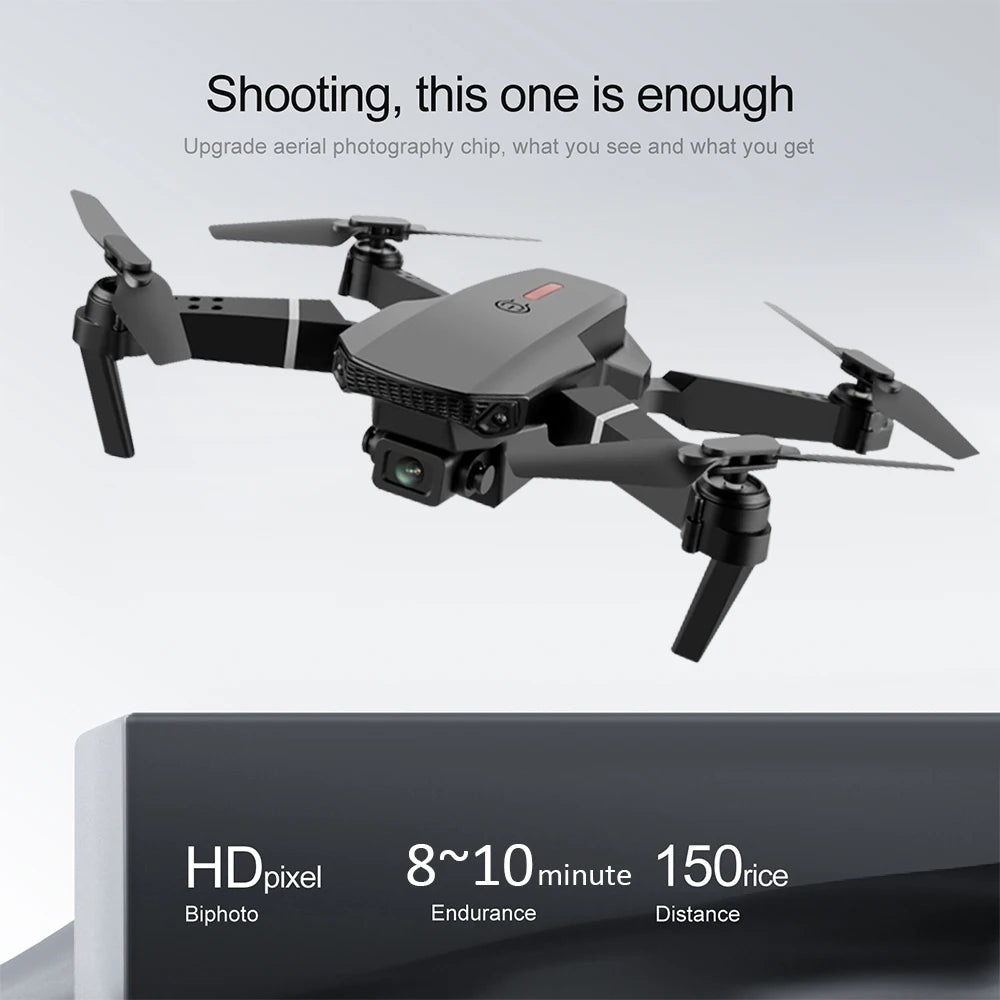 E88 Pro RC Drone WiFi FPV Height Hold Foldable Obstacle Avoidance 4K Wide-Angle HD Camera Quadrotor Helicopter Children's Toys