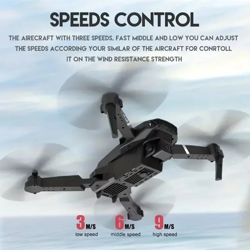 E88Pro 4K FPV Drone 1080P HD Camera Portable Foldable Design Stable Height Hold Best Christmas Gift Professional RC Aircraft