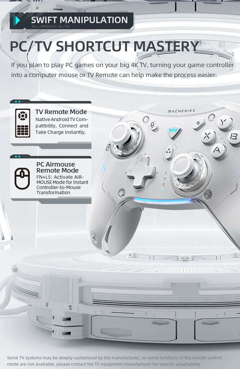 Machenike G5 Pro Gamepad Wireless Hall Trigger&Joystick Mecha-Tactile Buttons Gaming Controller For Switch PC Android IOS