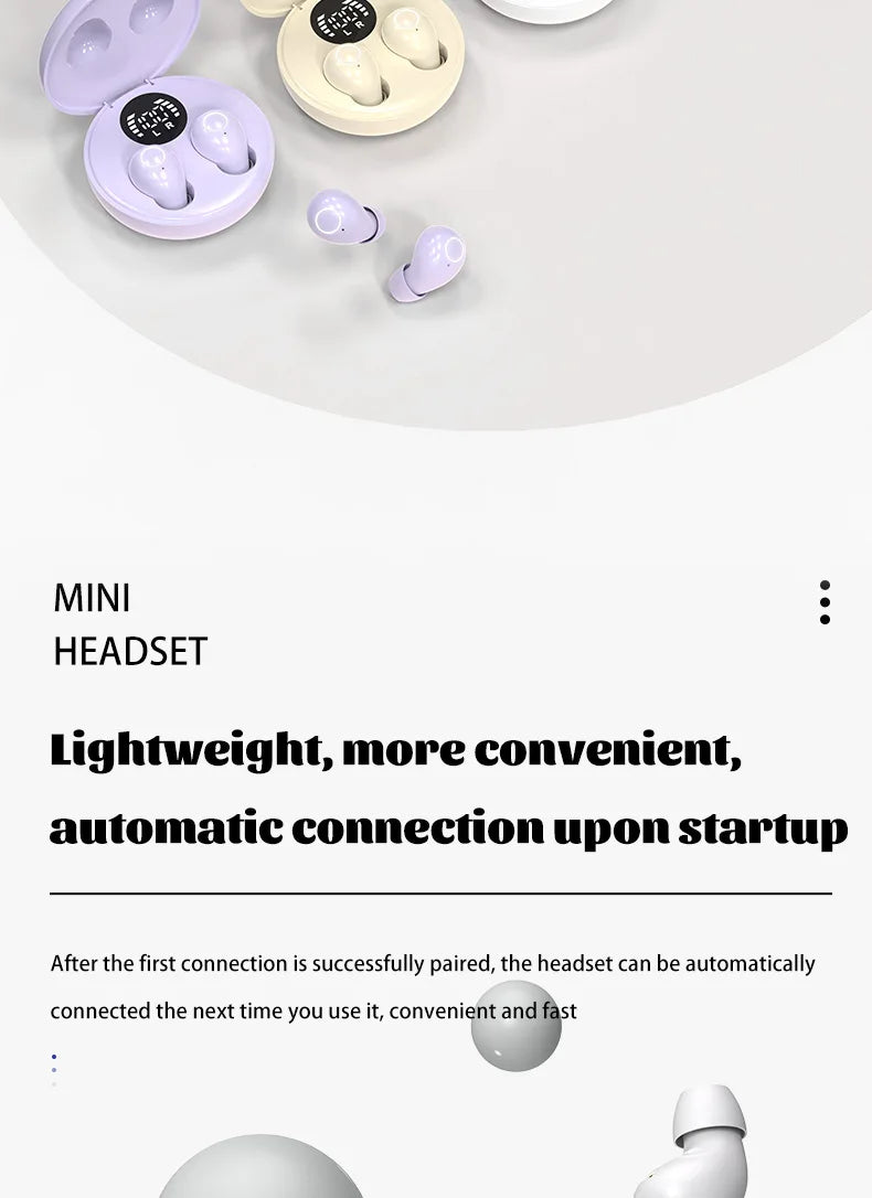 SK31 Mini Sleeping 5.4 Bluetooth Earphone Wireless Headphones Sport Running Invisible Earbuds HIFI Bass For Xiaomi Redmi Headset