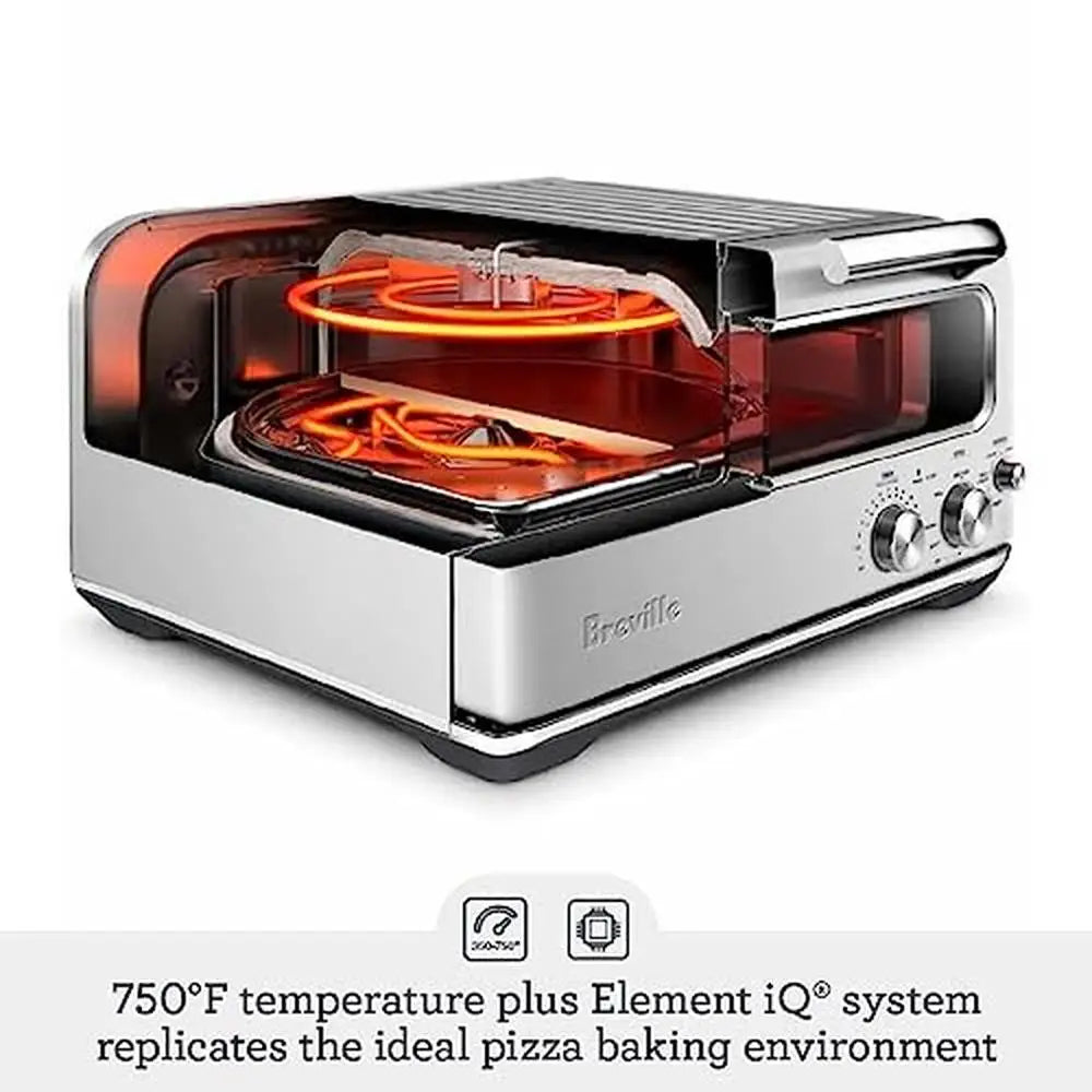 Pizzaiolo Pizza Oven 750°F Wood Fired Style 2 Minute Bake Element IQ Preset Functions Brick Oven Taste Charred Base Leopard