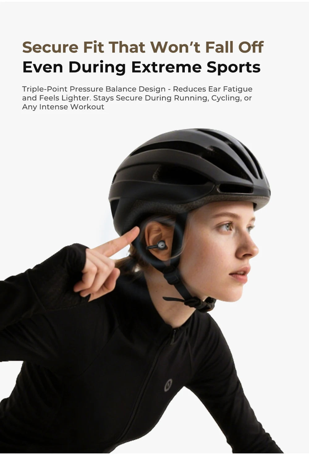 【HTC NE55】 Bluetooth Earphones AI Translation Earbuds Ear clip Sport Wireless Headphones Comfort Super Bass Open-Ear Earbuds