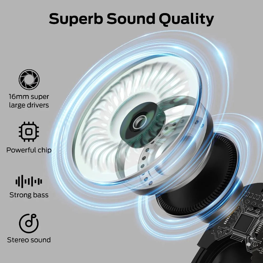 Monster AC100 Open Ear Wireless Bluetooth Headphones HIFI Sound Quality HD Call Music Earphones Waterproof Sports Touch Earbuds