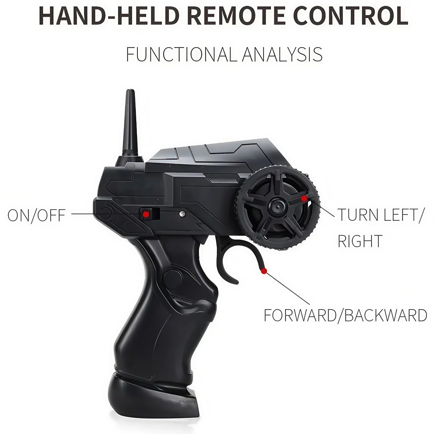 1:12 Scale RC Car With 6WD, 38CM In Length, 2.4Ghz Remote Control, Suitable For Crawling, Drifting And Off - Road, High - Speed