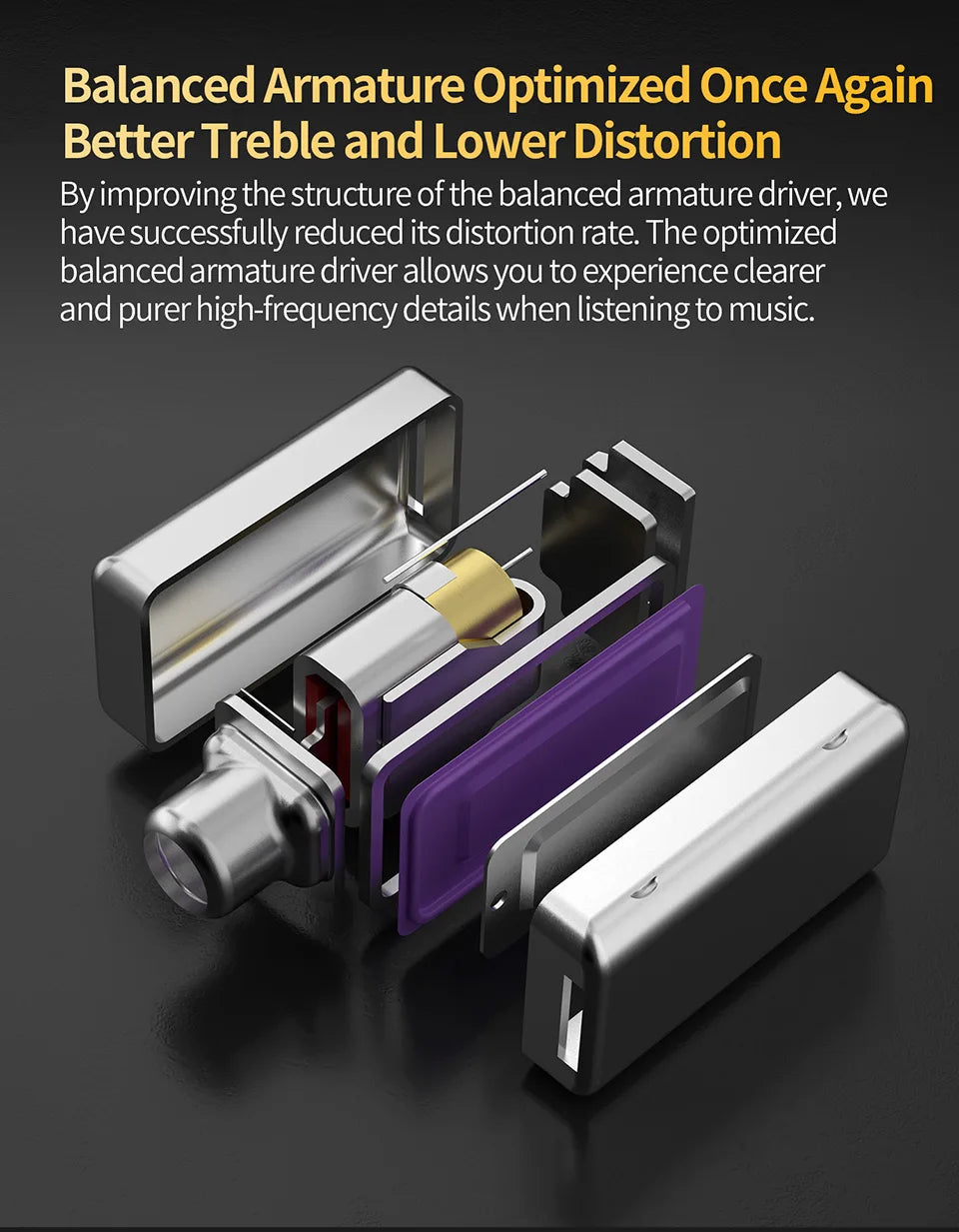 KZ-ZSN Pro 2 In Ear Metal Earphones, HiFi Bass Headphone, Monitor Earbuds, Esporte Headset Cancelamento de Ruído, 1BA + 1DD Tecn