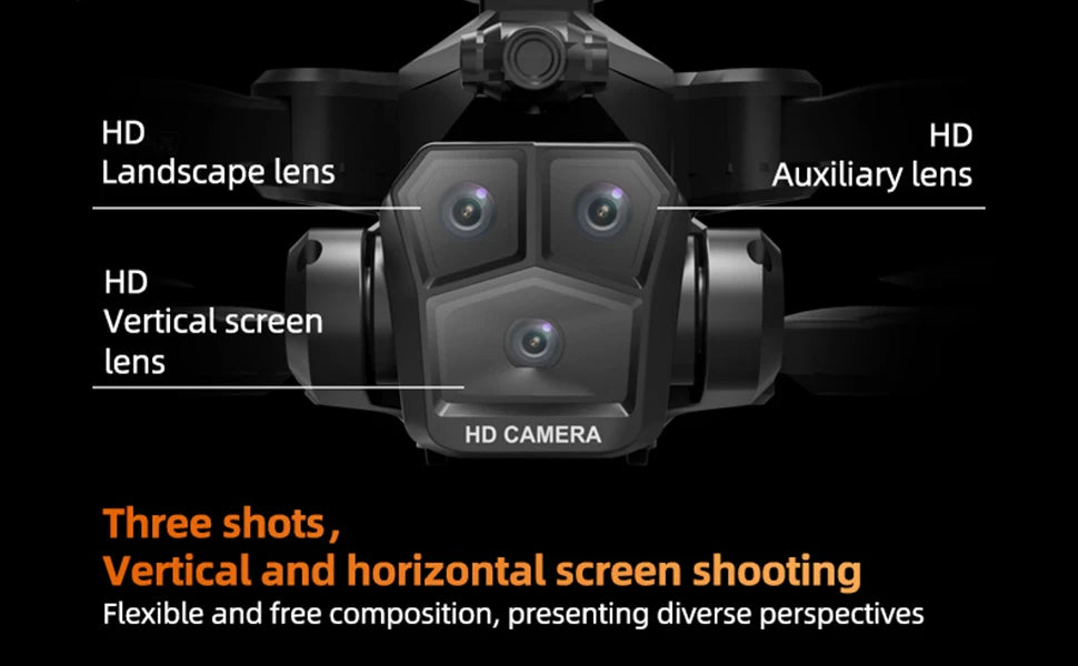 Foldable Camera Drone for Beginners & Adult - Four Direction Obstacle Avoidance, 360° Flips, One-Key Take Off/ Landing, 3D Flips