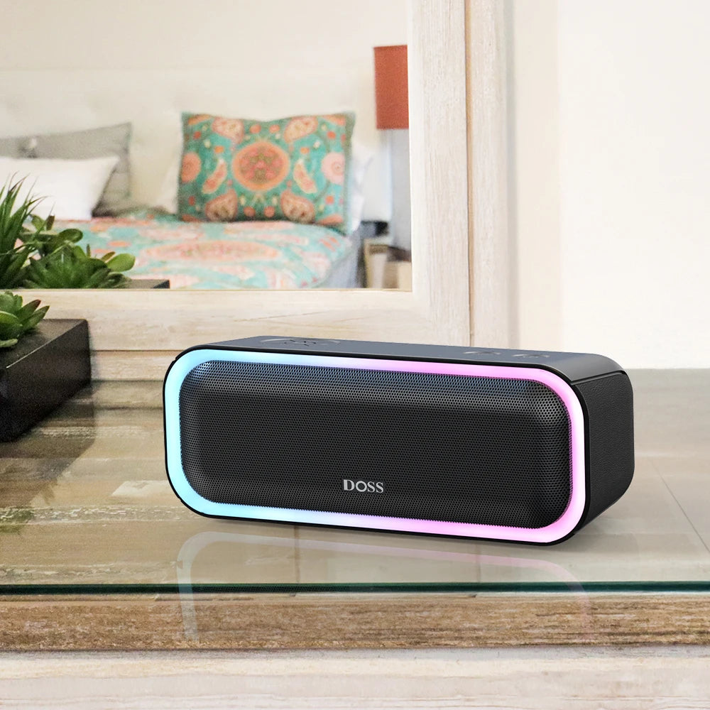 DOSS Bluetooth 5.0 Speaker Powerful 20W Stereo Sound Extra Bass Sound Box IPX6 Waterproof TWS Pairing Wireless Portable Speakers