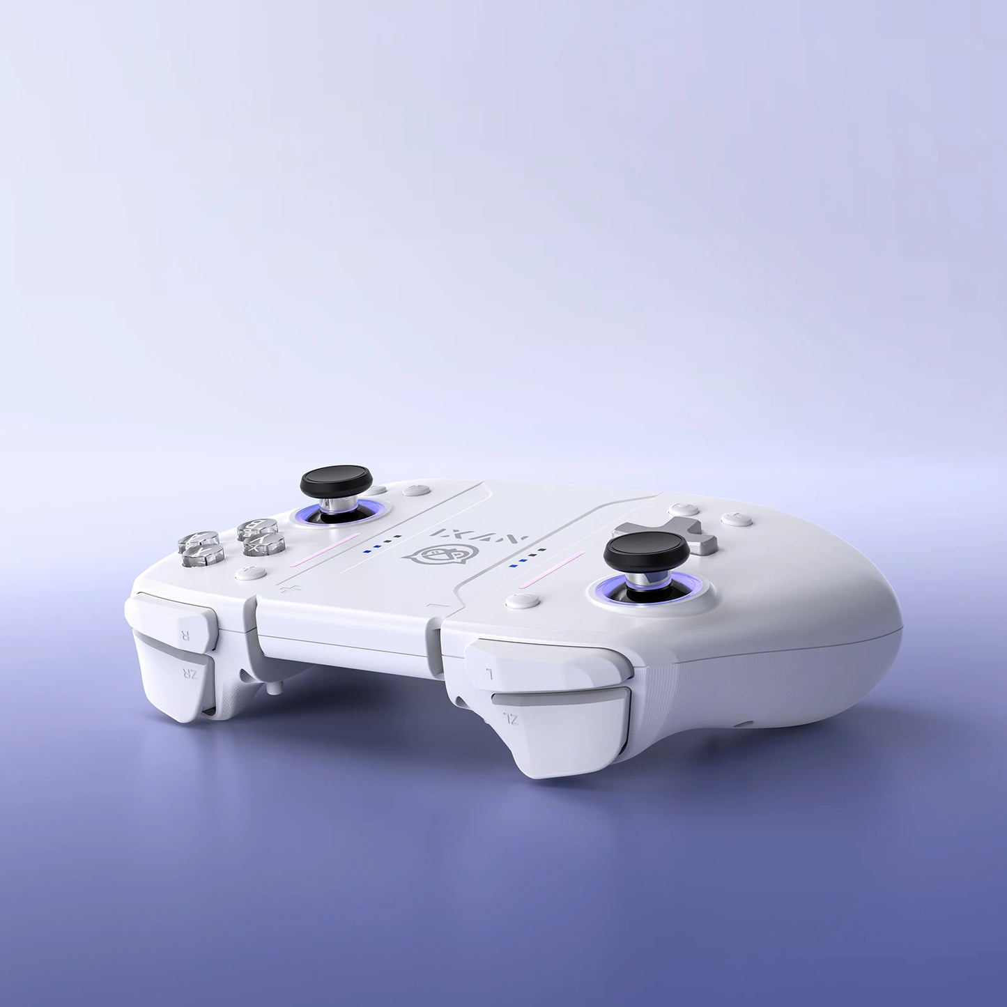 NYXI Hyperion Pro Hall Joystick Wireless Game Controller White Gamepad with RGB Lights for Nintendo Switch PC Controller