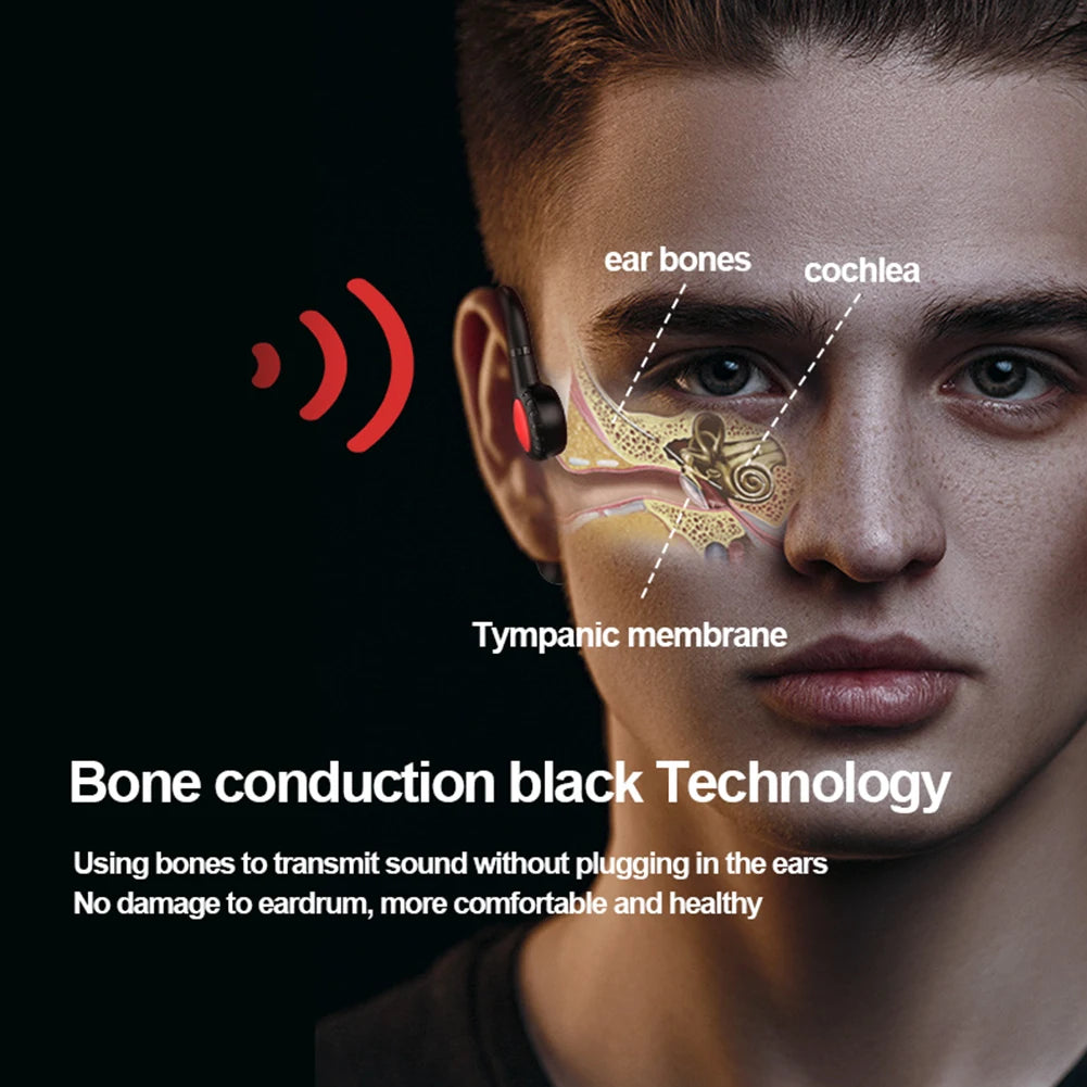 Bone Conduction Headphone M-618 Ear Hook Bluetooth Earphones Handsfree Wireless Sport Headset IPX5 Waterproof With Microphone