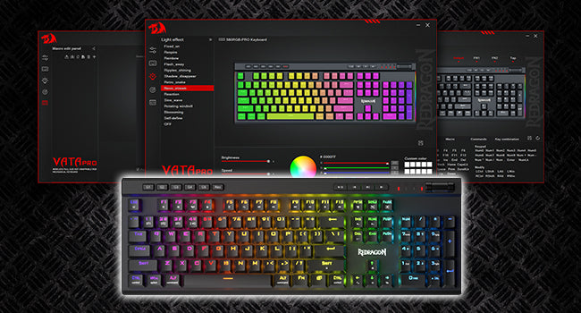 Redragon K580 PRO Wireless RGB Gaming Keyboard, 3-Modes 104 Keys Mechanical Keyboard Hot-Swap Socket, Linear Red Switch