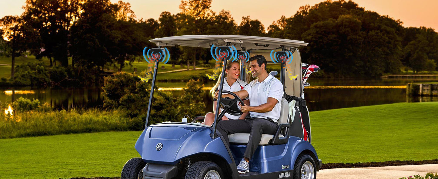 Herdio 4'' 4PCS Bluetooth Golf Cart Speakers 240W Waterproof Marine Speakers For Outdoor Boat ATV UTV Jeep Courtyard Powersports