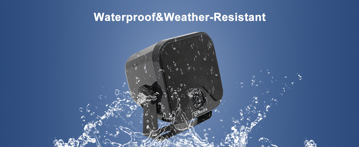 Herdio 4'' 4PCS Bluetooth Golf Cart Speakers 240W Waterproof Marine Speakers For Outdoor Boat ATV UTV Jeep Courtyard Powersports