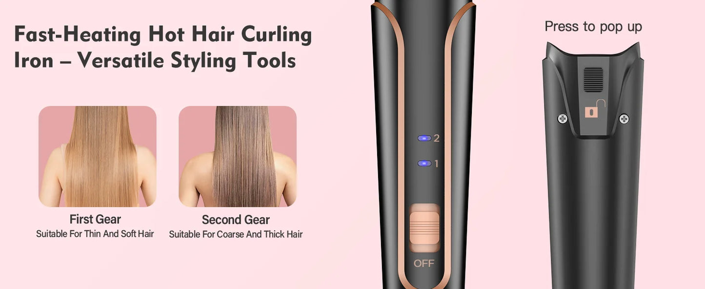 BESTOPE PRO Waver Curling Iron Wand,  5 in 1 Curling Wand Set with 3 Barrel Hair Crimper for Women, Fast Heating Hair Wand Curle