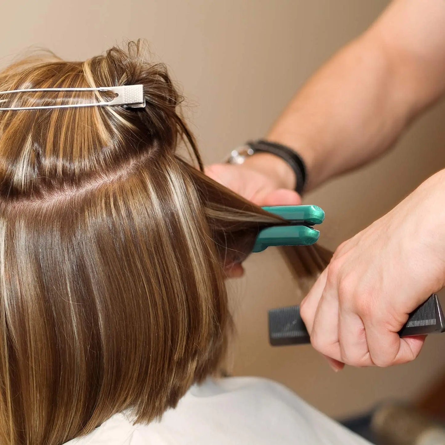 KIPOZI Titanium Small Hair Straightener Short Hair Pixue Cut Titanium Dual Voltage Flat Hair Iron Thin Pencil Beard Straightener