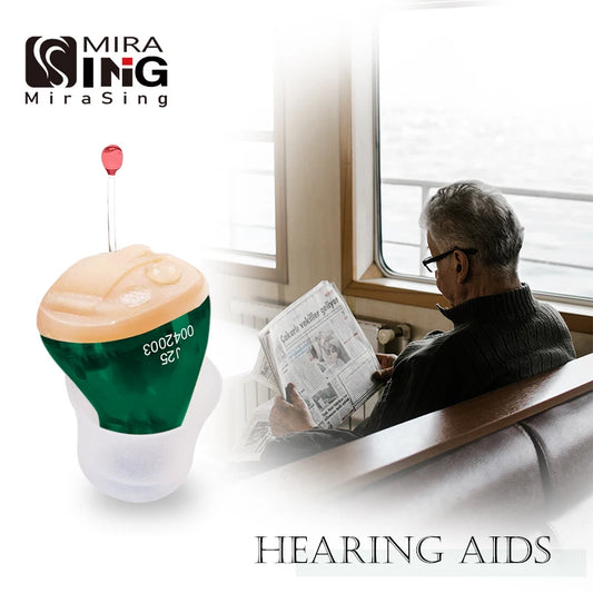 Portable Audifonos Best Hearing Aids J25 Mini Invisible Inner Ear Deaf Low Noise Volume Control Soft Ear Care Moderate to Severe