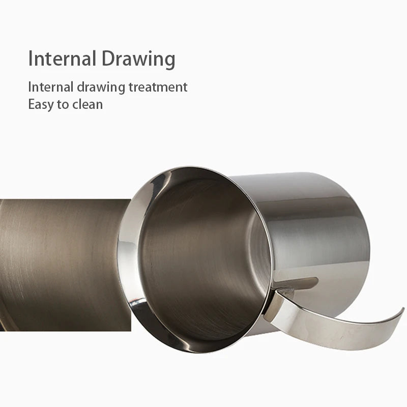 800ML Stainless Milk Frother Foam Maker Double Mesh Milk Creamer Milk Foamer Coffee Cappuccino Drink Mixer Egg Beater Kitchen