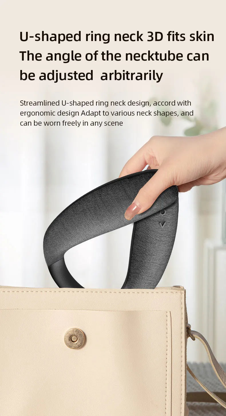 rockmia EBS-908 Wireless Bluetooth Speaker Portable Neck Wearable Surround Altavoz with Microphone Bass Neckband Speakers