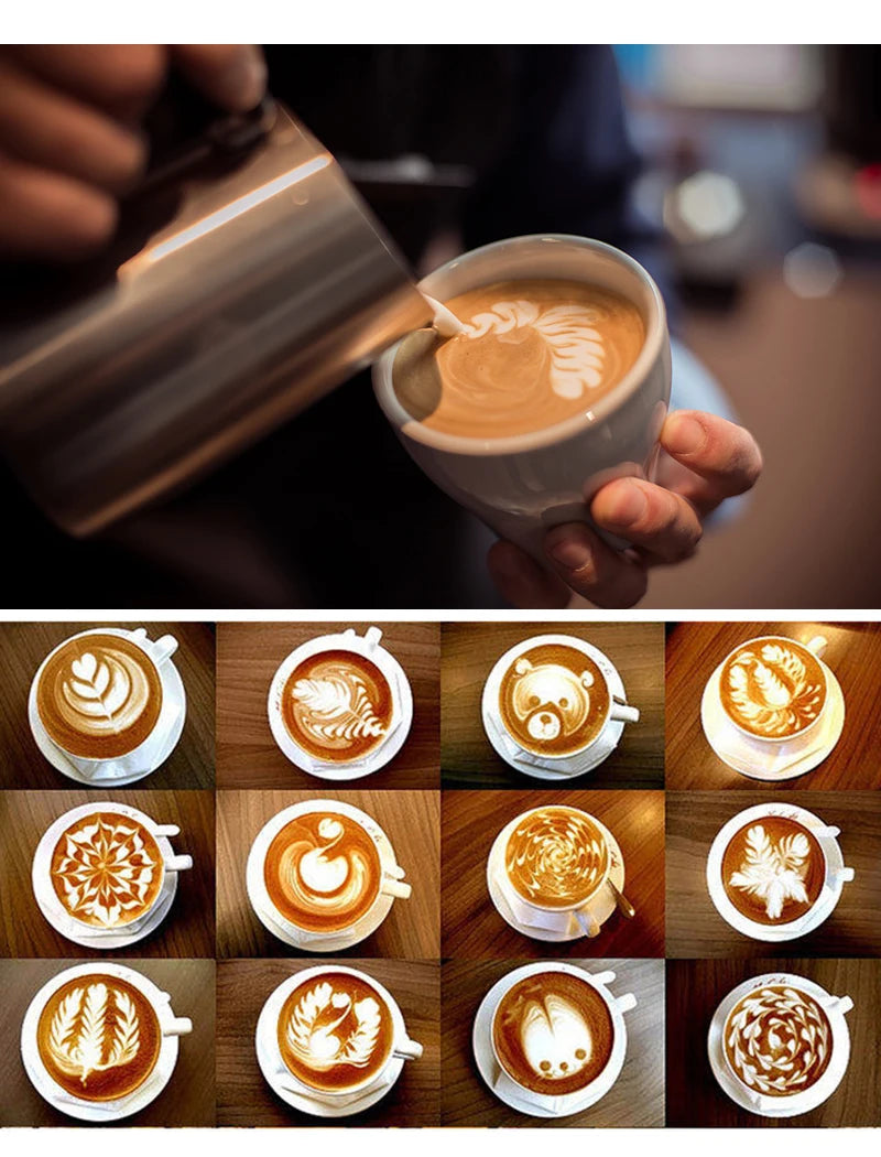 800ML Stainless Milk Frother Foam Maker Double Mesh Milk Creamer Milk Foamer Coffee Cappuccino Drink Mixer Egg Beater Kitchen