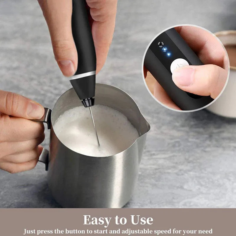 Portable Mini Milk Frothers Wireless Handheld Blender With USB Electric Coffee Maker Whisk Mixer For Cappuccino Milk Foamer