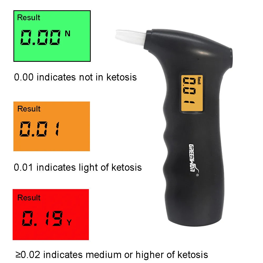 KT-65AS-Black GREENWON digital ketosis meter breath ketone tester monitor fat burn & weight loss monitor detector
