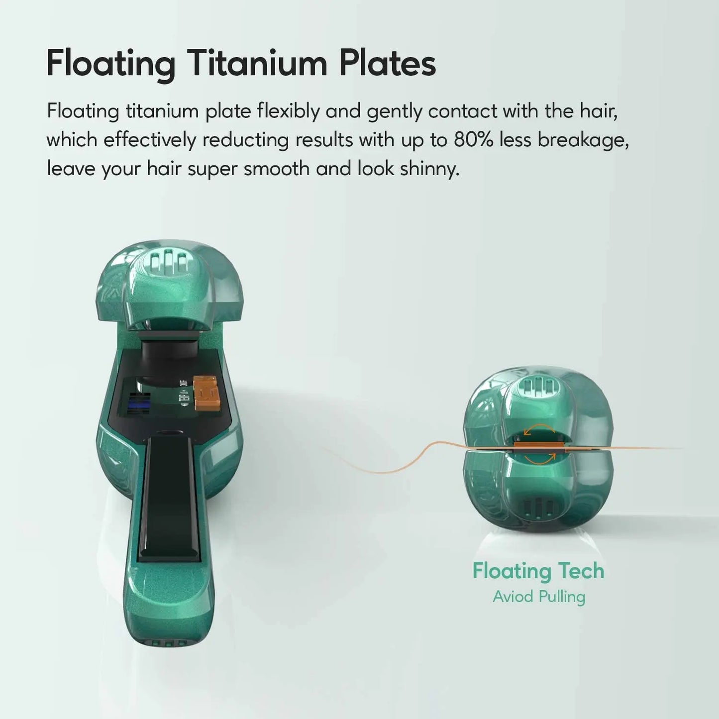 KIPOZI Titanium Small Hair Straightener Short Hair Pixue Cut Titanium Dual Voltage Flat Hair Iron Thin Pencil Beard Straightener