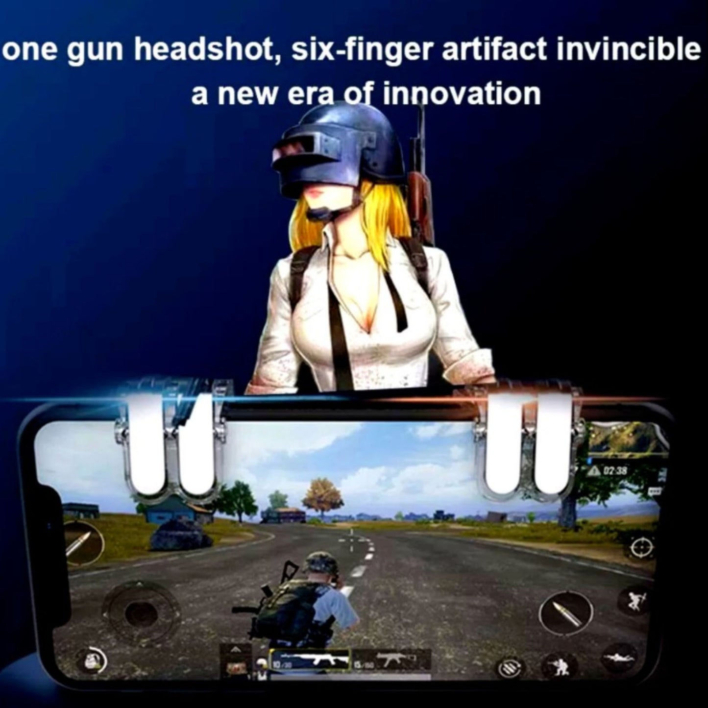 Metal Smart Phone Mobile Game Pad Gaming Trigger for Mobile Game Fire Button Aim Key L1 R1 Shooter PUBG Controller