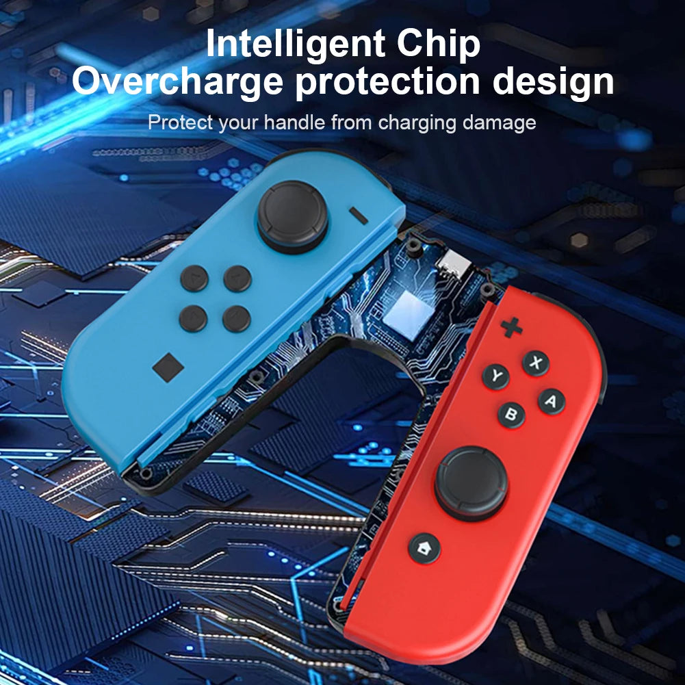Switch OLED Joy Con Charging Grip with Type C Handle Charger Controller Connector Support Charging While Playing