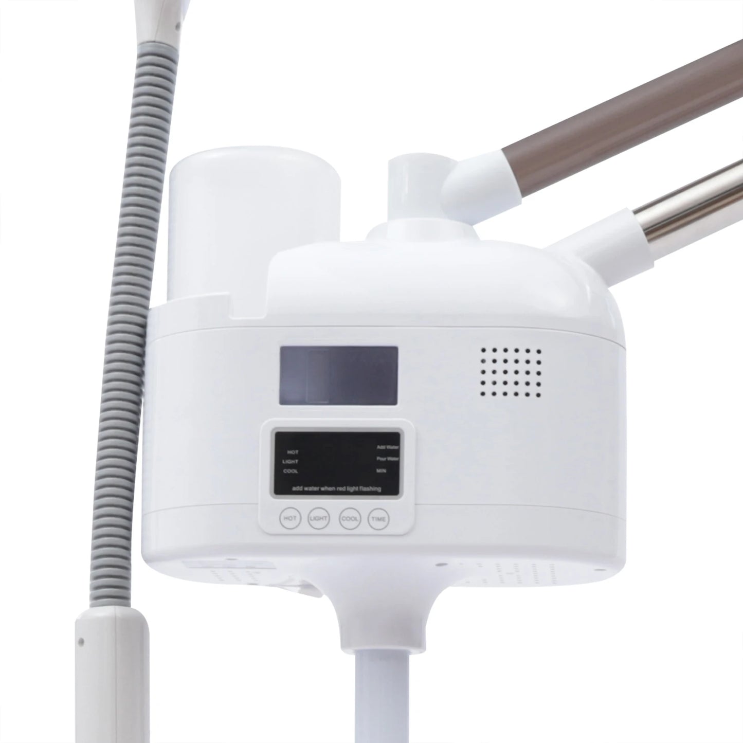 Facial Steamer Beauty Instrument, Intelligent Touch Screen PTC Technology, Hot&Cold Double Tube Nano Spray with Wheel 110V